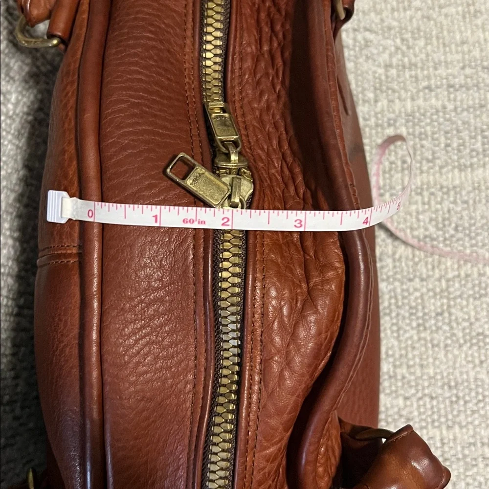Paublino Delvalle Rich Tobacco Brown Pebbled-Leather Satchel